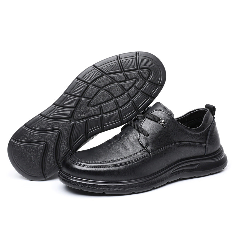 Men's Spring Deposit Round Toe Formal Wear Office Men's Casual Leather Shoes