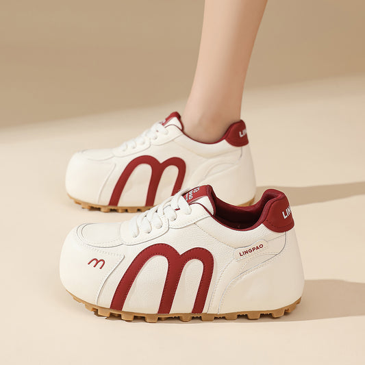 Women's Spring Height Increasing Insole Color Matching Fashion Daily Simple Women's Casual Shoes