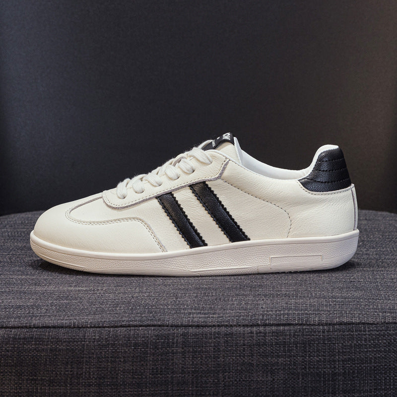 Women's & Men's Cowhide Easy Wear Four German Training Flat Women's Board Shoes