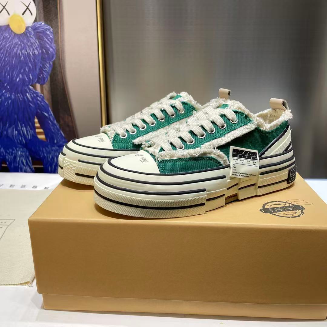 Women's & Men's Wu Beggar Frayed Fashionable Thick Sole Women's Canvas Shoes