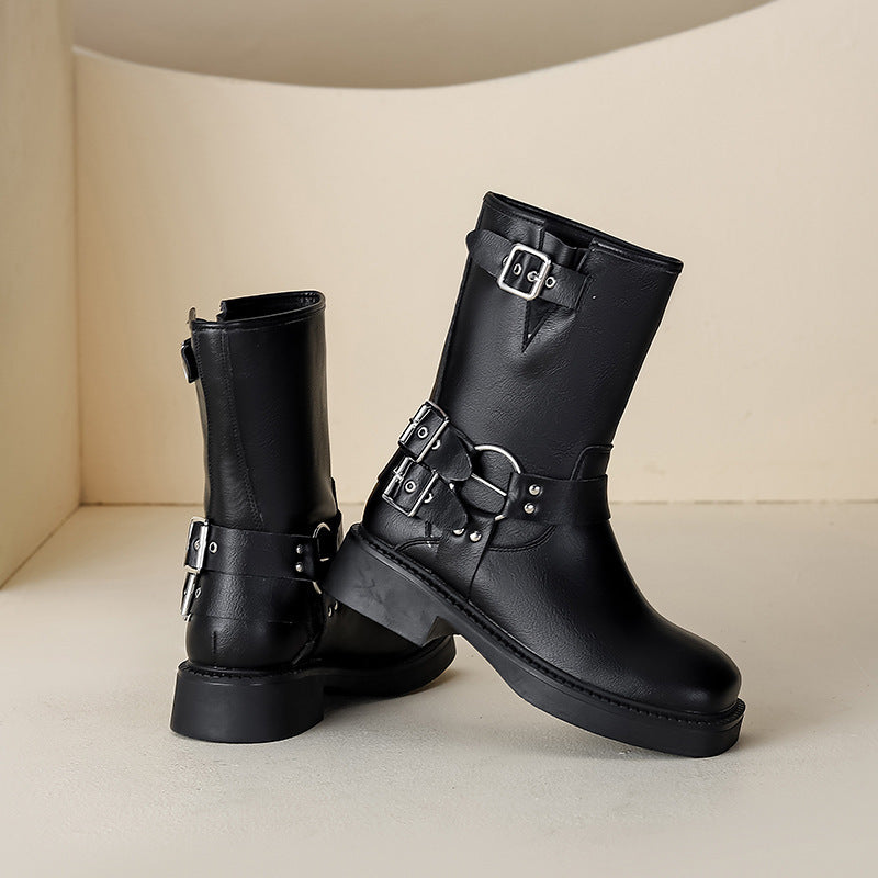 Women's Tube Cher Knee-high Fat Feet Wide Boots