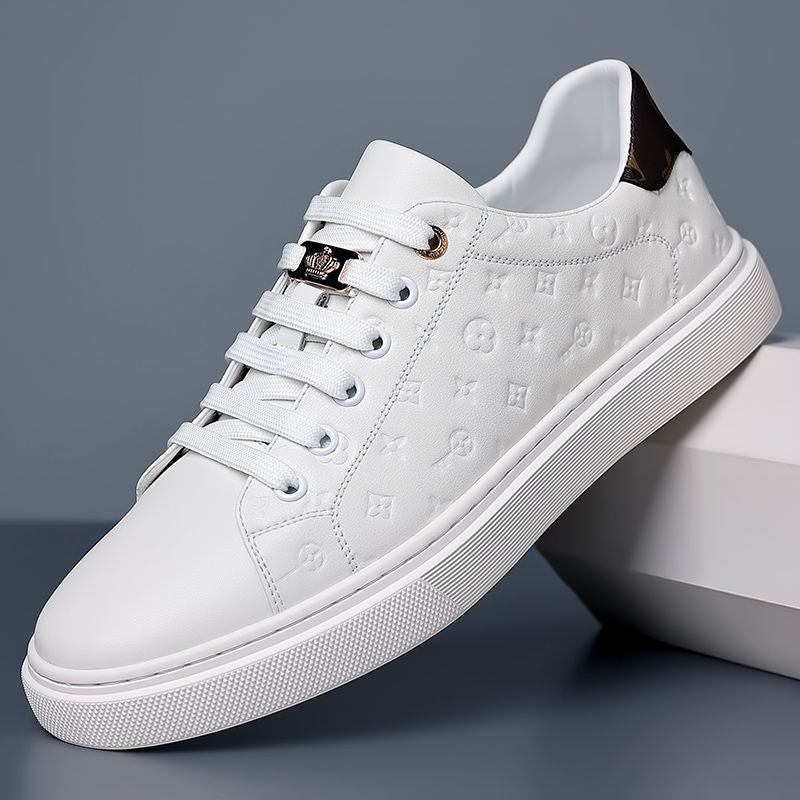 Men's Soft White Breathable Korean Style Trendy Men's Board Shoes