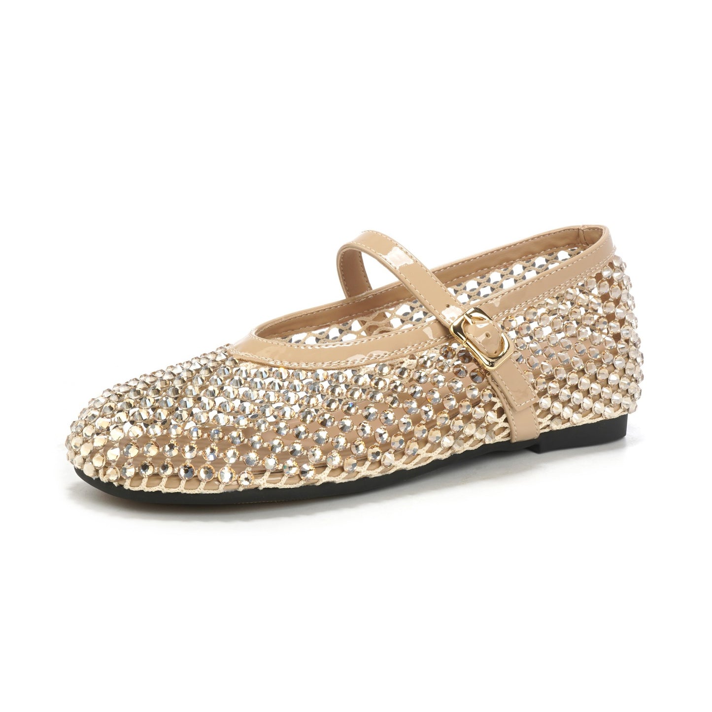 Women's Diamond Round Toe Flat Roman With Skirt Platform Sandals