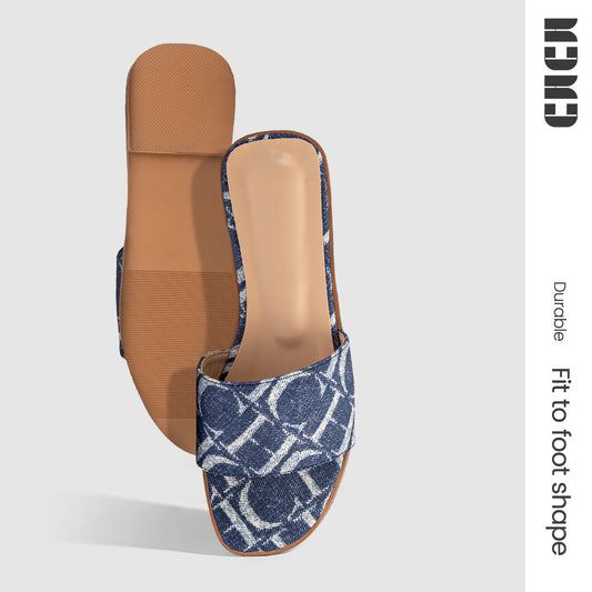 Women's Fashion Outdoor Simple Letter Printing Bottom Flat Slippers