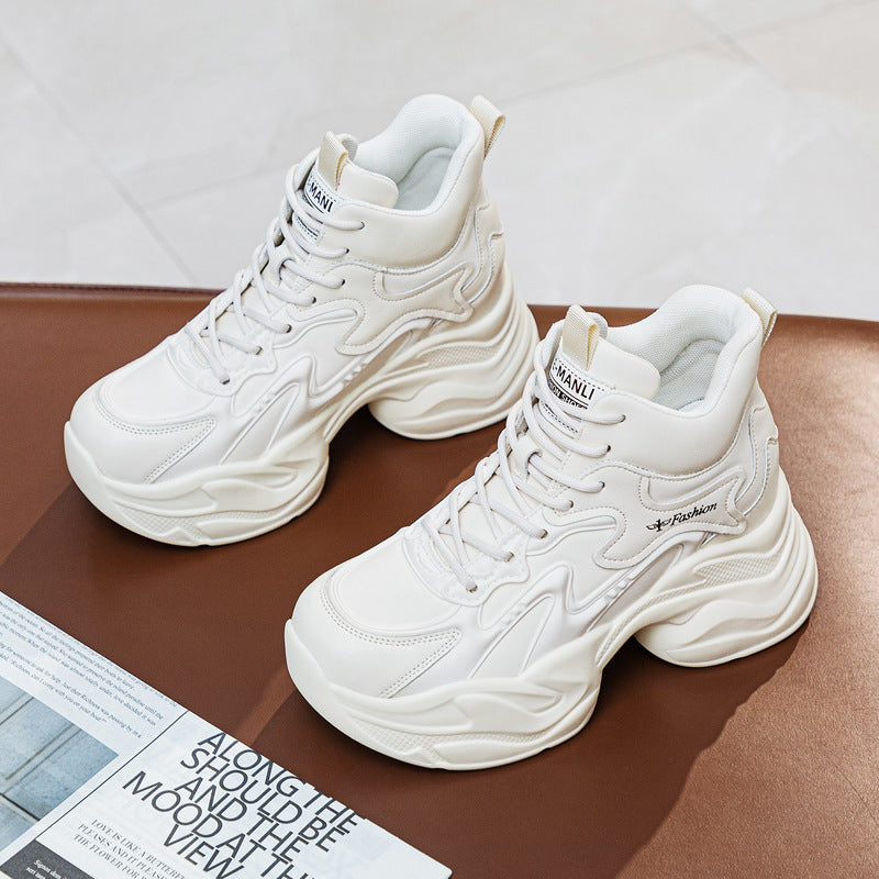 Women's Thick Bottom Height Increasing Insole Daddy Small Women's Casual Shoes