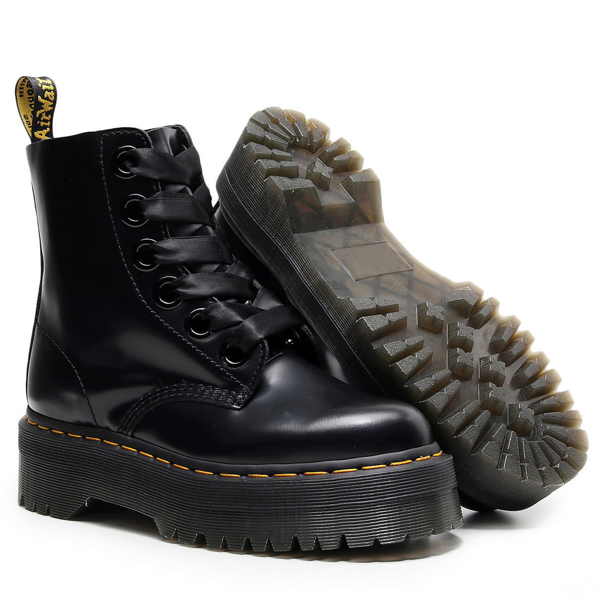 Women's Thick-soled British Style Ankle Muffin Lace Boots