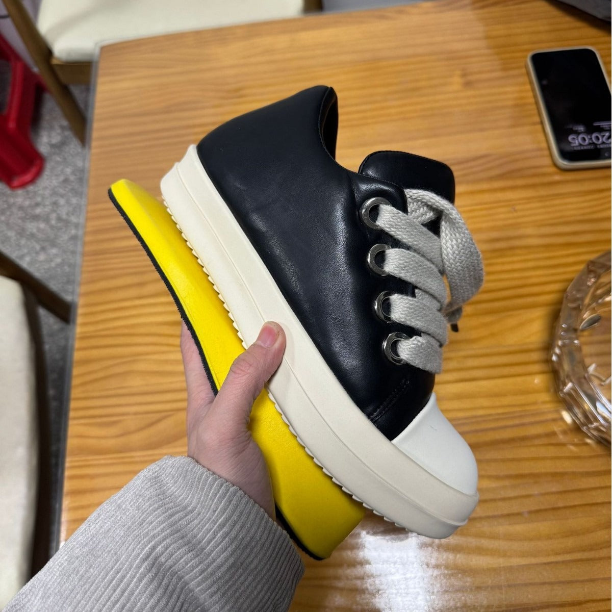 Bread Little Chubby Invisible Height Increasing Genuine Strap Simple Couple Sneakers