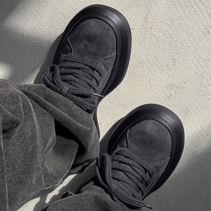Men's Comfortable Platform Elevator Wild Trendy Low Men's Board Shoes
