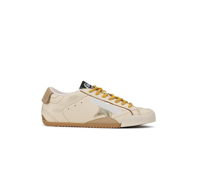 Women's Dirty Color Matching Mandarin Duck Belt Korean Retro German Training Women's Sports Shoes