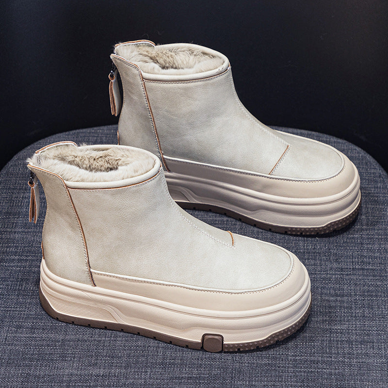 Women's Winter Fleece-lined Thickened Korean Style Warm Snow Boots