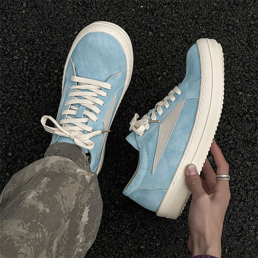 Men's Design Dark High Street Style Low Top Retro Sports Platform Sneakers