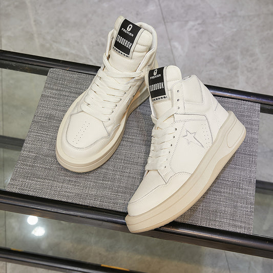 Women's & Men's Plus Size Full Grain Cow Platform Sneakers
