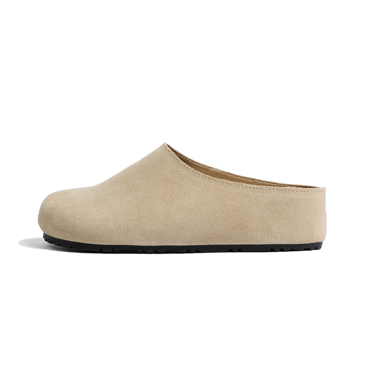 Women's Toe Cap Thick Sole Half Outer Wear Semi Slip-on Slippers