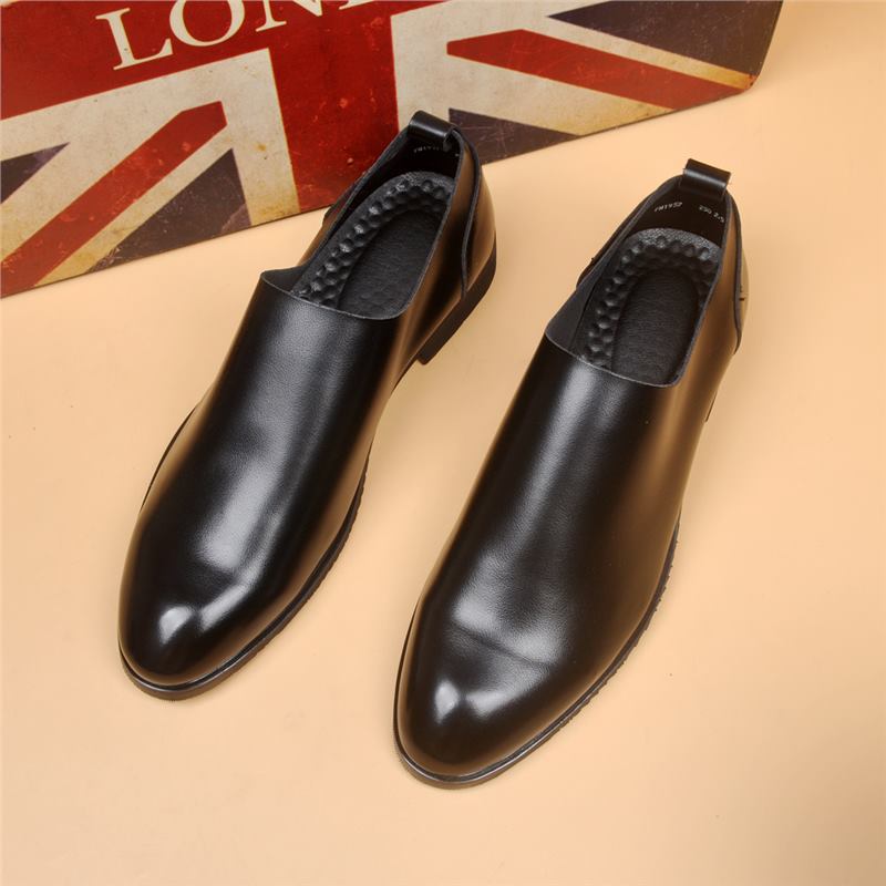 Men's Breathable Soft Bottom Comfortable Height Increasing Insole Men's Business Leather Shoes