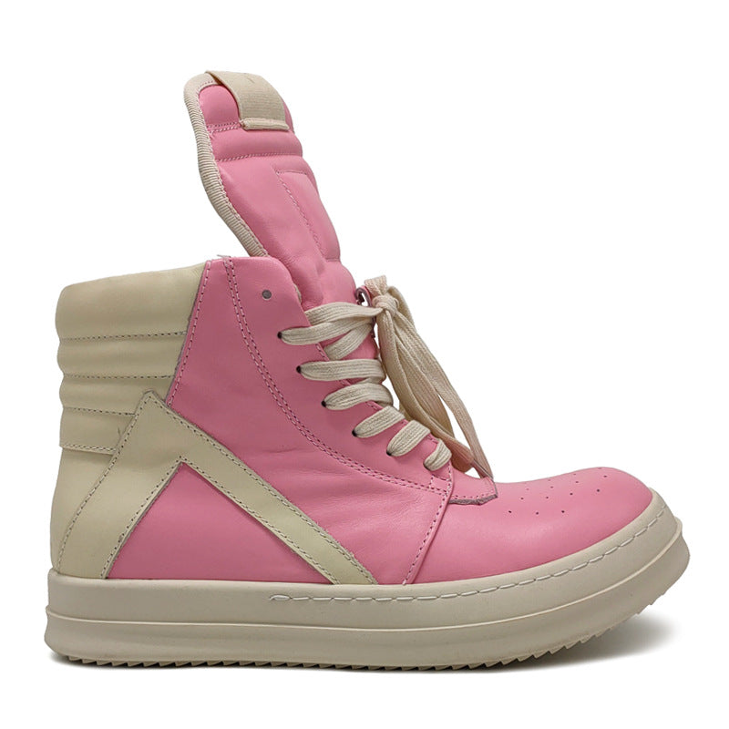 Autumn Summer Unisex Pink Sports Height Sneakers