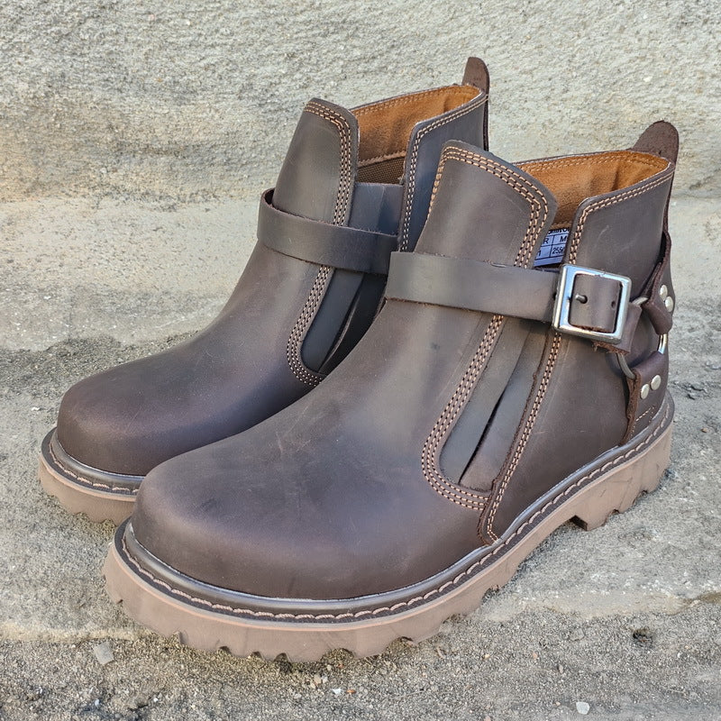 Men's Cowhide Outdoor Trendy Ankle Vintage Martin Boots