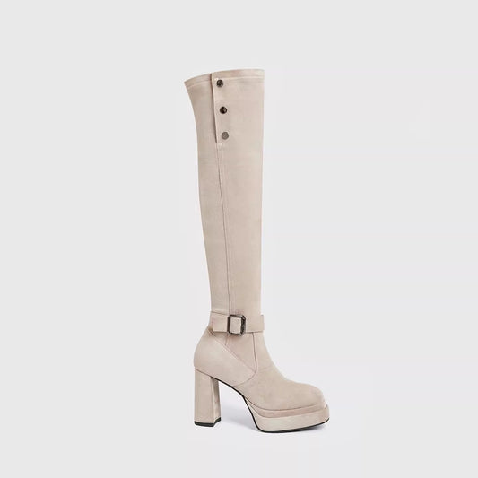 Women's Stretch Korean Drama Female Owner Ancient Early Waterproof Platform Increased Heels
