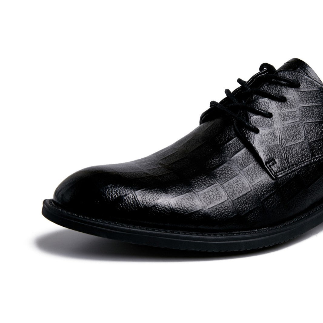 Men's Toe Korean Genuine Breathable Formal Suit Height Increasing Men's Business Leather Shoes