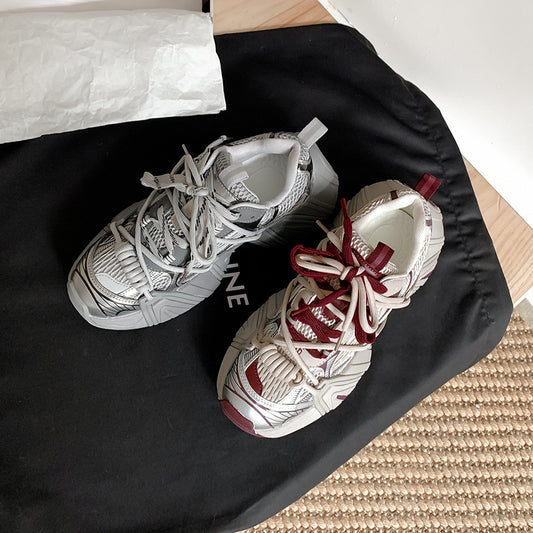 Women's Grape Mom Paris Platform Heightened Daddy Sneakers