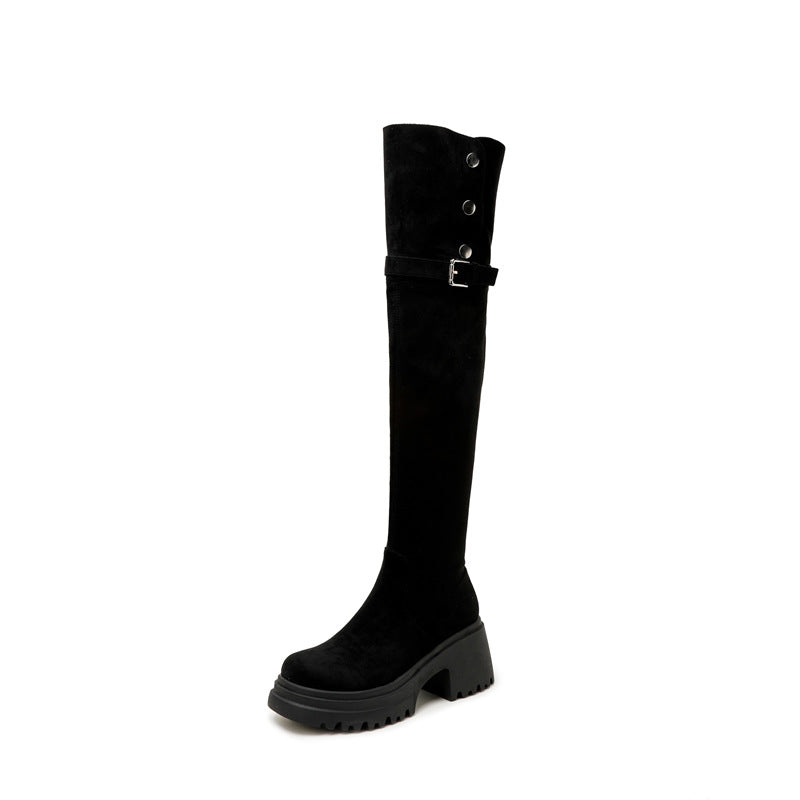 Women's Bottom Winter Two Wear Fold Plus Women's Leather Boots
