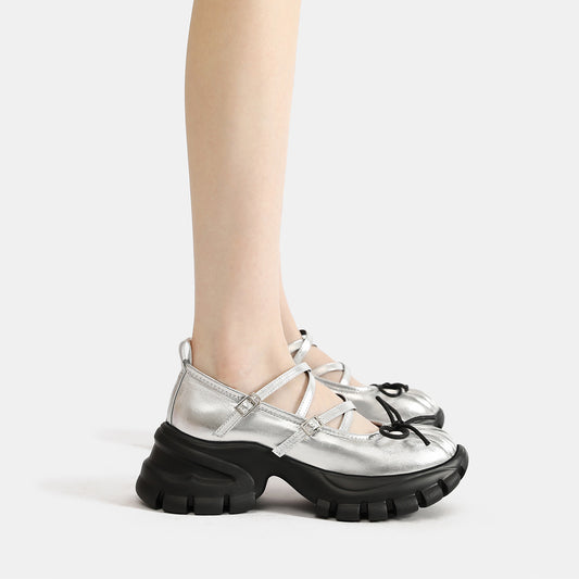 Women's Mary Jane Platform Sier Ballet Single-layer Sports Men's Shoes