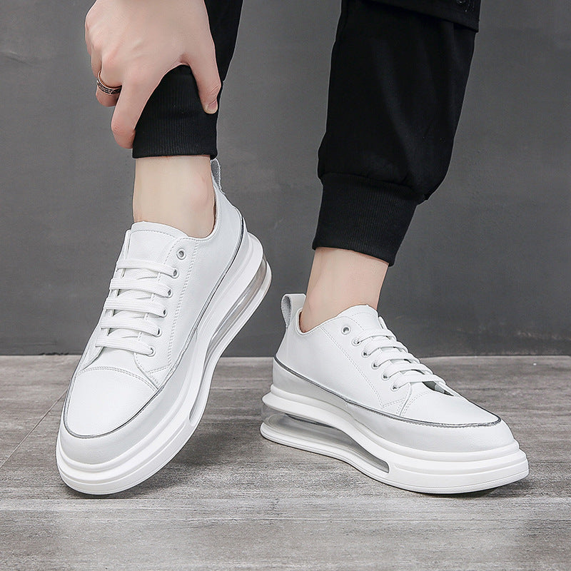 Men's Top Board Cowhide Easy Wear Cushion Casual Shoes