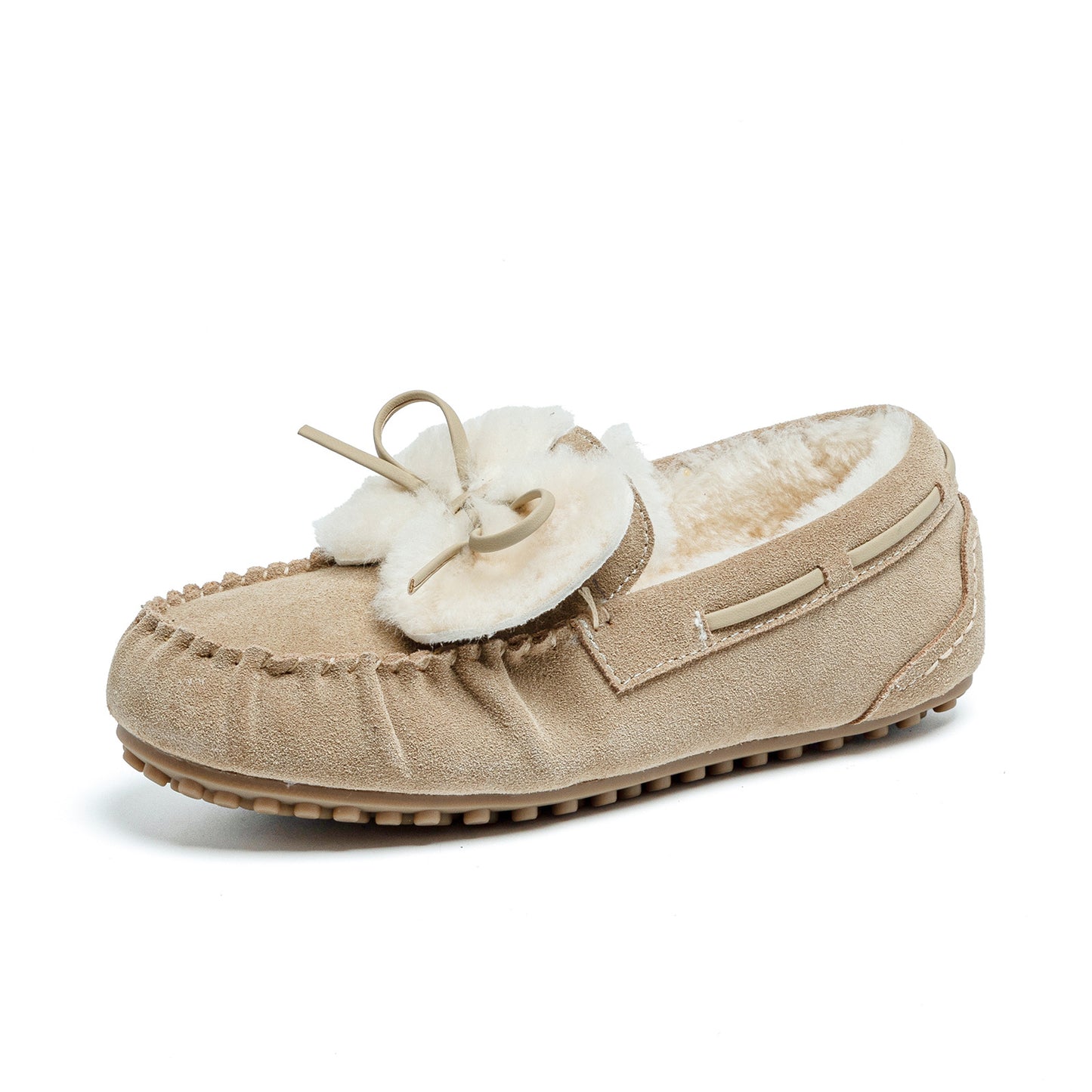 Women's Winter Thick Fleece Korean Style Versatile Leisure Loafers