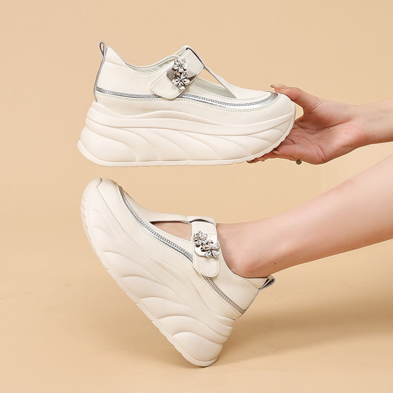 Women's Toe Cap For Summer Wear Slip-on Hollow Breathable Women's Casual Shoes