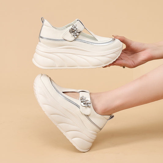 Women's Toe Cap For Summer Wear Slip-on Hollow Breathable Women's Casual Shoes