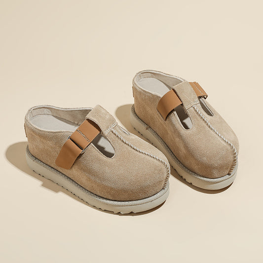 Women's Increased Toe Cap Outer Wear Half Slippers