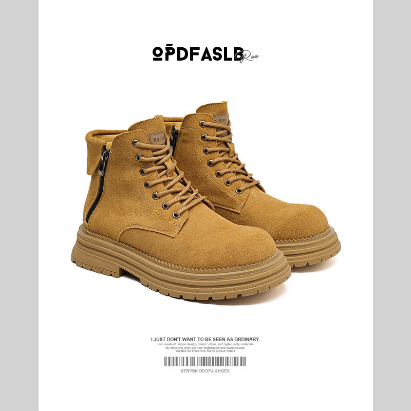 Men's Niche Retro Distressed Martin Thick Bottom Boots