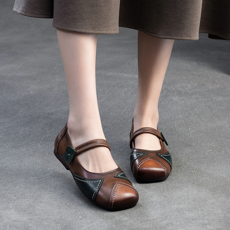 Women's Shu National Style Retro Color Matching Casual Shoes