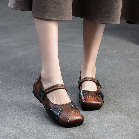 Women's Shu National Style Retro Color Matching Casual Shoes