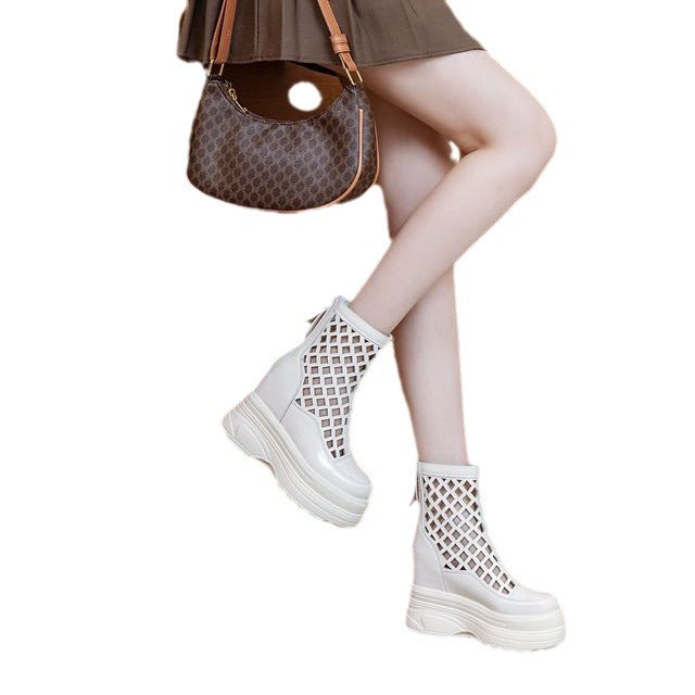 Women's High Riding Platform Skinny Elevator Height Sandals