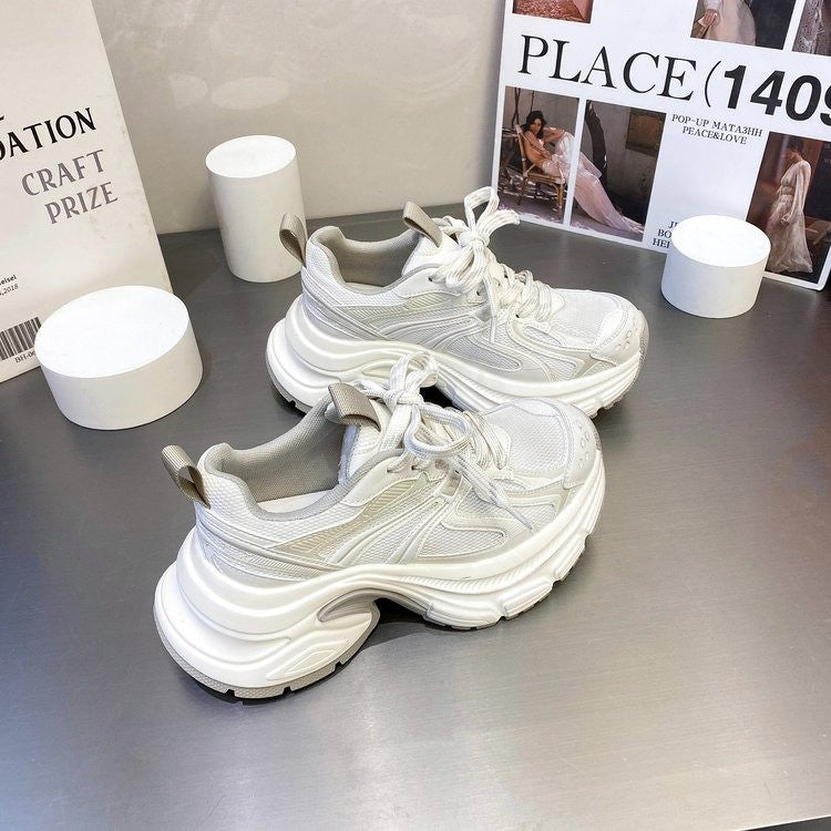 Women's Fashion Clunky Springtide Thick Bottom Heightened Sneakers