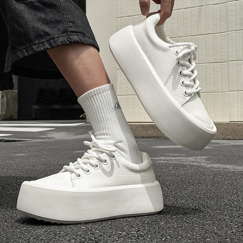 Men's Korean Style Trendy Platform Hight Increasing British Men's Board Shoes