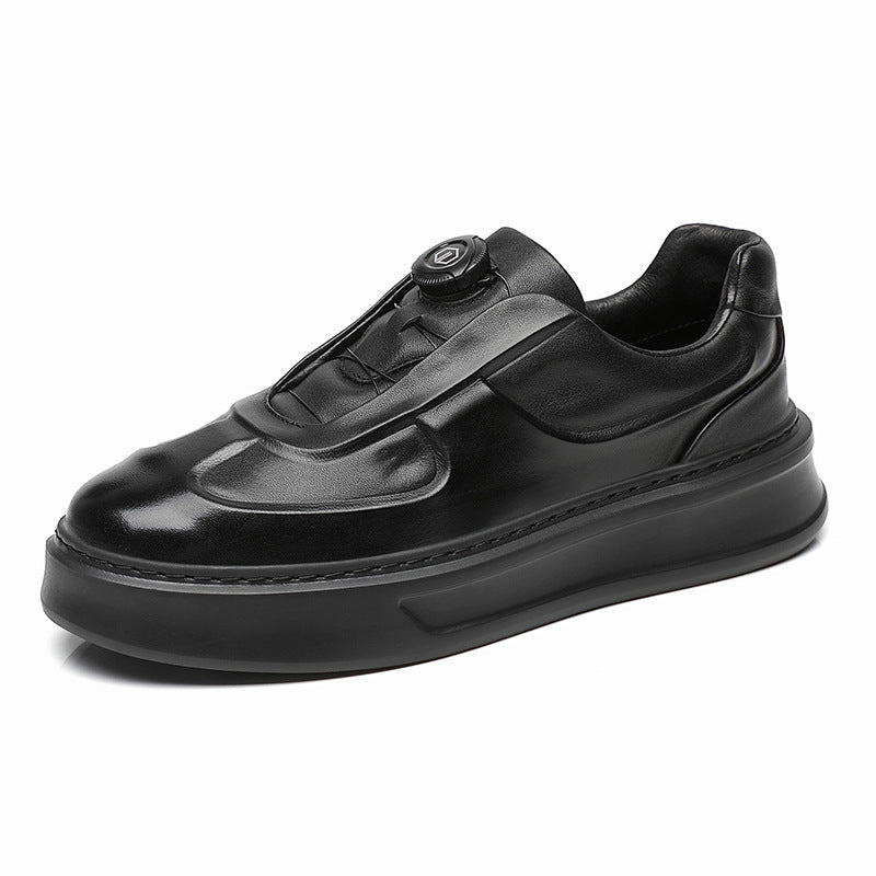 Men's Top Layer Cowhide Korean Style Trendy Men's Board Shoes
