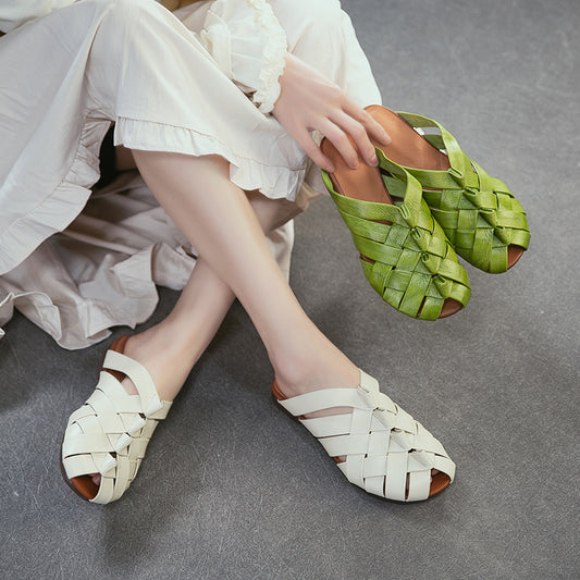 Woven Commute Minimalist Outer Wear Fashionable Slippers