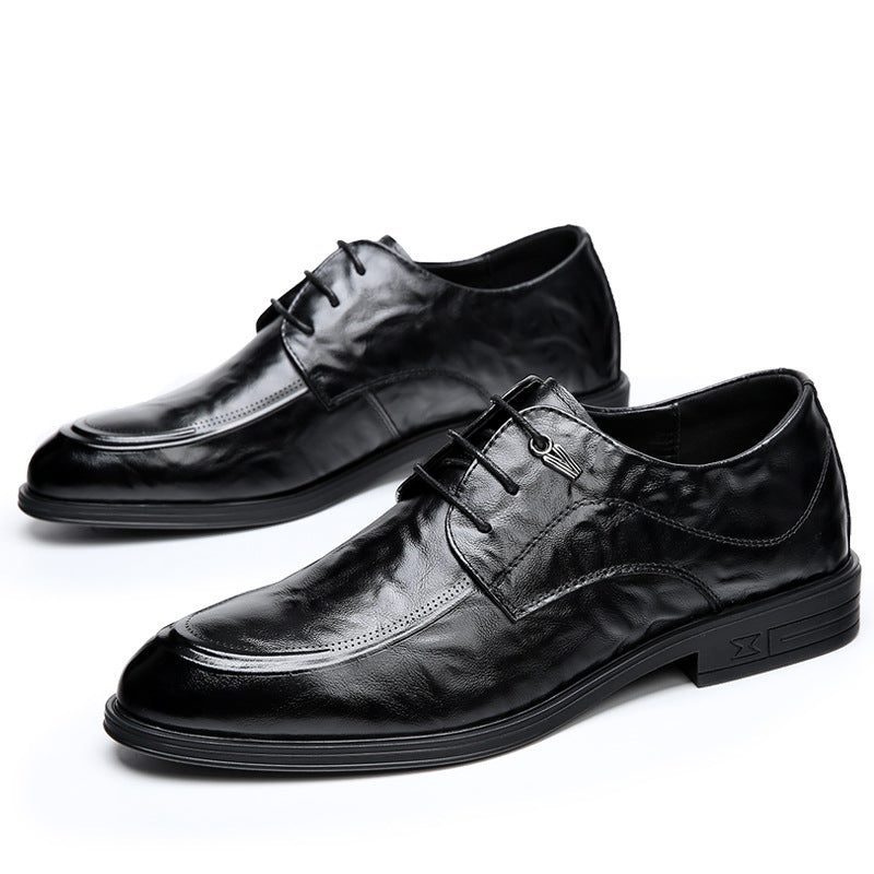 Men's First Layer Cowhide Business Soft Bottom Surface Leather Shoes