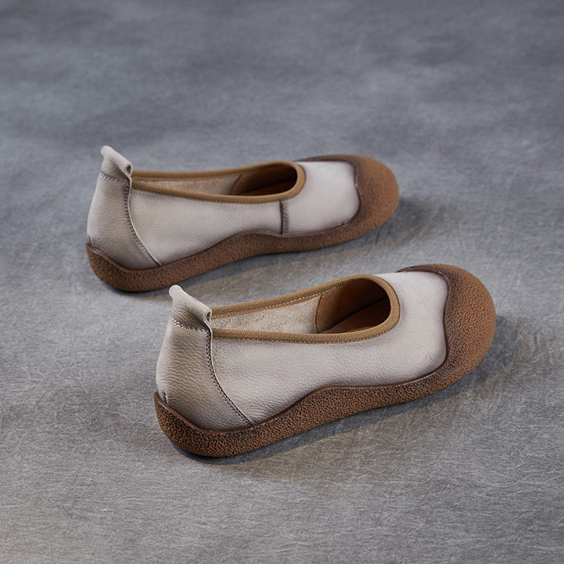 Women's Genuine Artistic Flat Low-cut Soft Bottom Casual Shoes