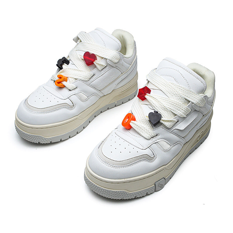 Lucky Pang Ding Dice Platform Bread Men's Board Shoes