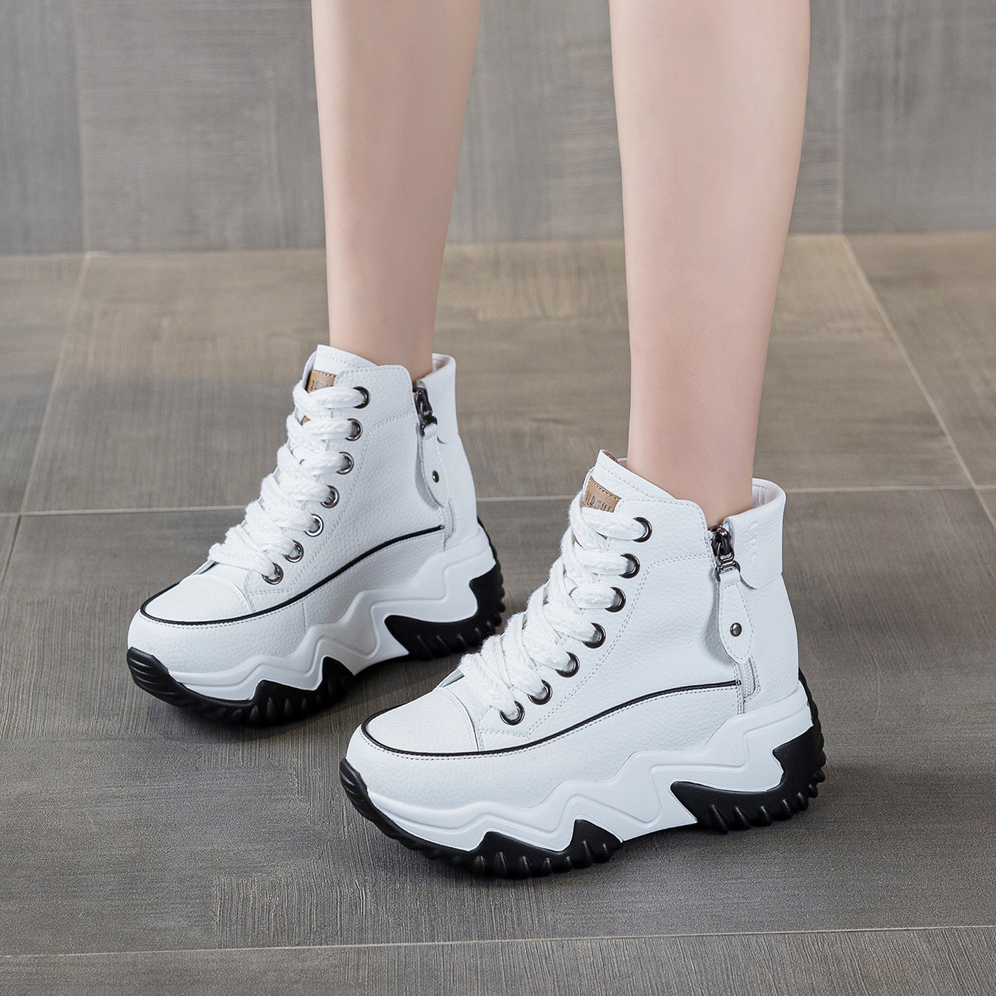 Women's Height Increasing Insole Authentic Clunky Spring Versatile Korean Style Thick Women's Casual Shoes