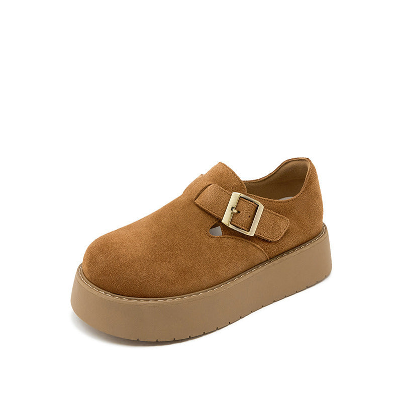 Platform Peas Fleece-lined Big Toe Pumps Women's Sports Shoes