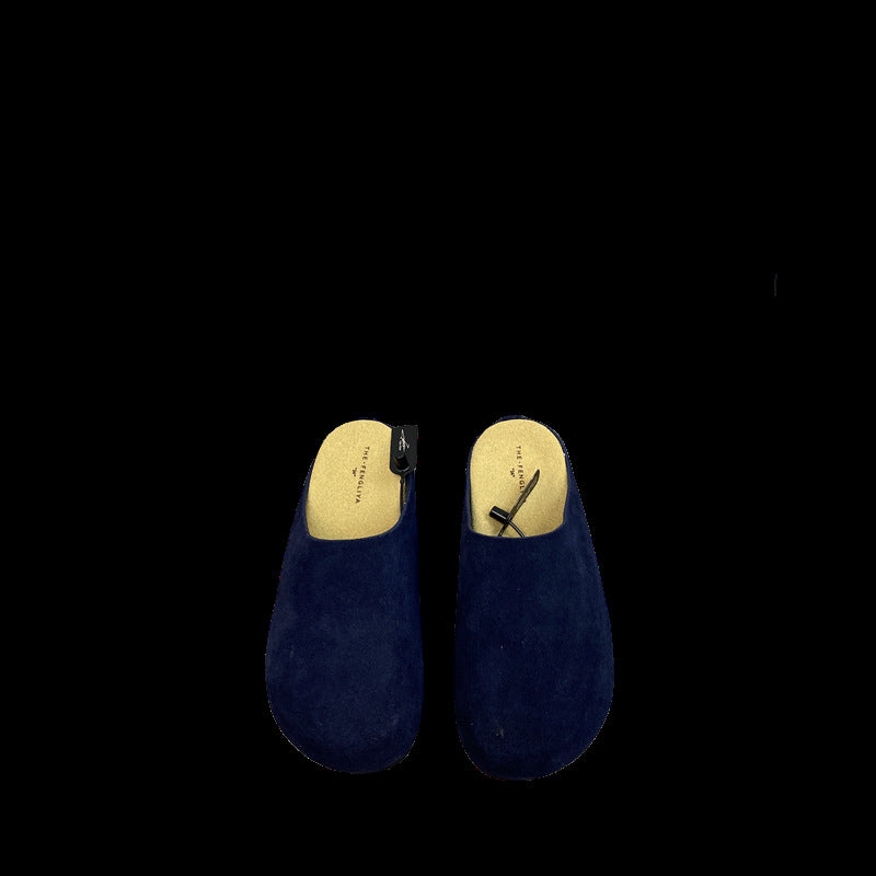 Women's Small Frosted Closed Toe Thick Bottom Slippers