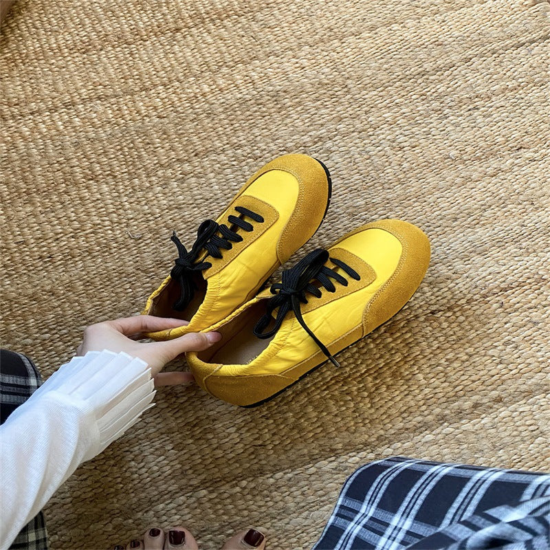 Women's Dress Spring Soft Bottom Square Toe Retro Sneakers