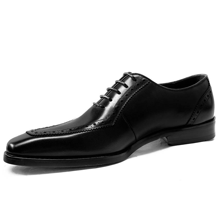 Men's Brogue Oxford Calf Pumps Formal Wear Men's Business Leather Shoes