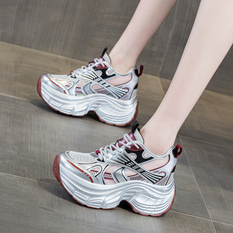 Women's Dad Fashion Mesh Sports Platform Height Women's Casual Shoes