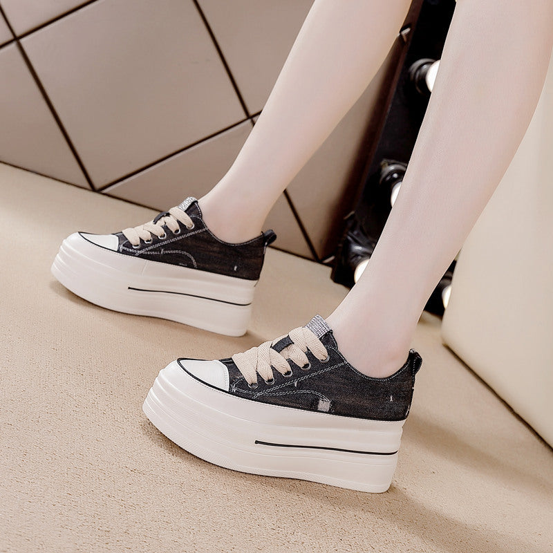 Women's Height Increasing Insole Platform White Dad Men's Shoes