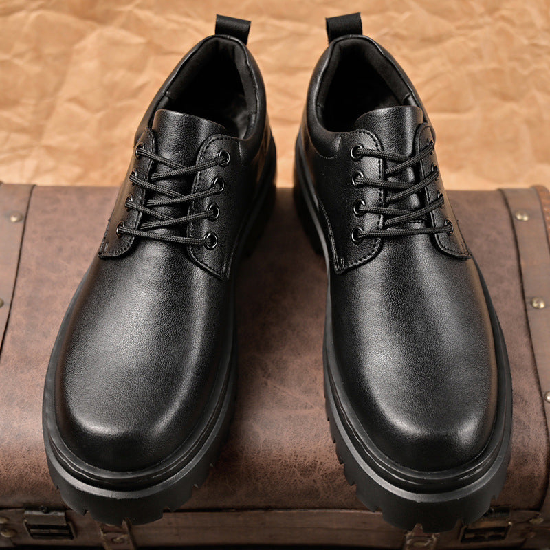 Men's Formal Wear Winter Plus Veet Genuine Leather Shoes