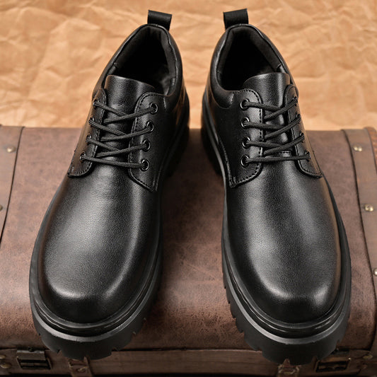 Men's Formal Wear Winter Plus Veet Genuine Leather Shoes